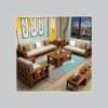 teak wood sofa set