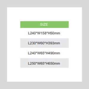 LED SOLAR OUTDOOR STREET LIGHT SERIES SIZES